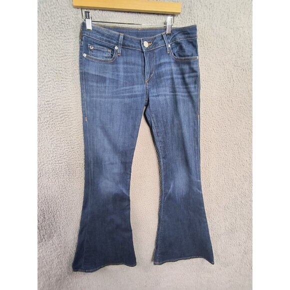 True Religion USA Jeans Women Size 29 Karlie Low Rise Bell Bottom Leg Flare - Picture 1 of 14